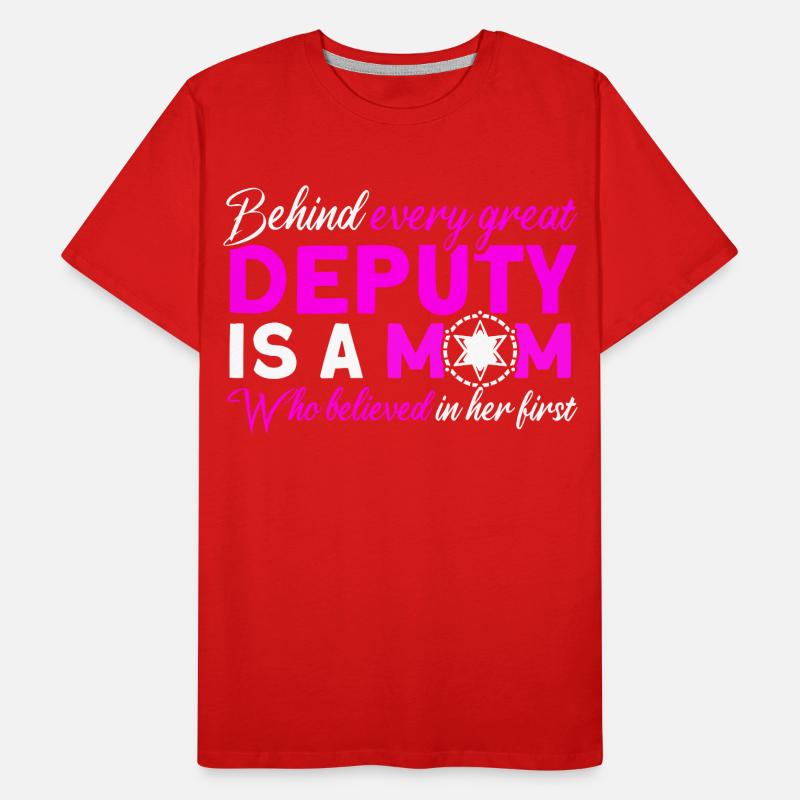Mama Hilfssheriff Mama Mutter Männer Premium Bio T-Shirt
