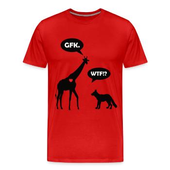 Gewaltfreie Kommunikation Giraffe und Wolf Gfk - Männer Premium Bio T-Shirt - Rot - Vorne - Damien (186cm)
