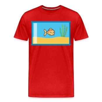 Aquarium Geschenkidee Goldfisch - Männer Premium Bio T-Shirt - Rot - Vorne - Damien (186cm)