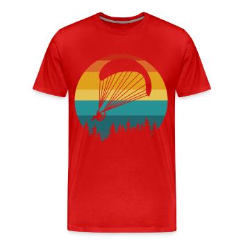 vintage paramotor lover - Männer Premium Bio T-Shirt - Rot - Vorne - Damien (186cm)