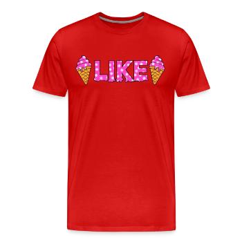 Ich mag Eis - J’aime la crème glacée - T-shirt bio Premium Homme - rouge - Devant - Damien (186cm)