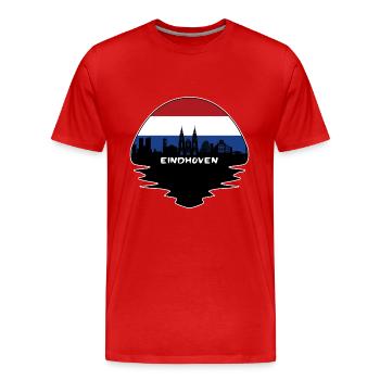 Eindhoven Pays-Bas Drapeau Skyline Silhouette Trav - T-shirt bio Premium Homme - rouge - Devant - Damien (186cm)