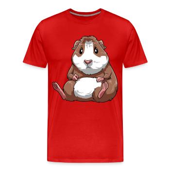 Meerschweinchen für eine Meerschweinchen - Männer Premium Bio T-Shirt - Rot - Vorne - Damien (186cm)