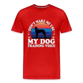 Cordoba Fighting Dog Lover Silhouette Retro Sunset - T-shirt bio Premium Homme - rouge - Devant - Damien (186cm)