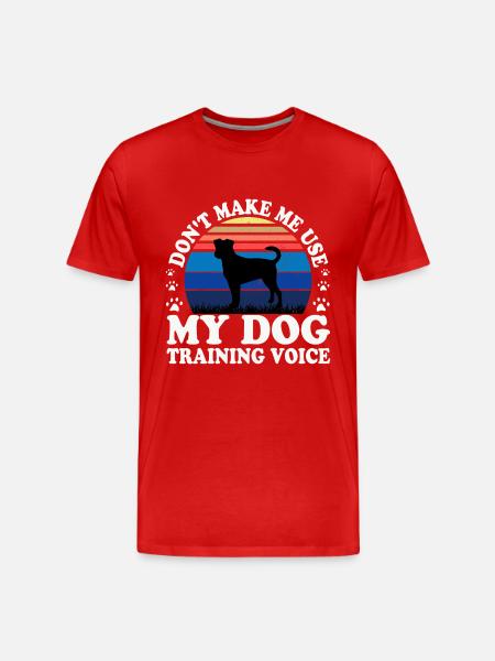 Dansk svensk gårdhund hund silhuet retro solnedgang - Herre Premium T-shirt økologisk - rød