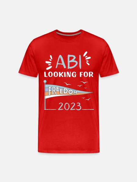 ABI looking for freedom - Männer Premium Bio T-Shirt - Rot