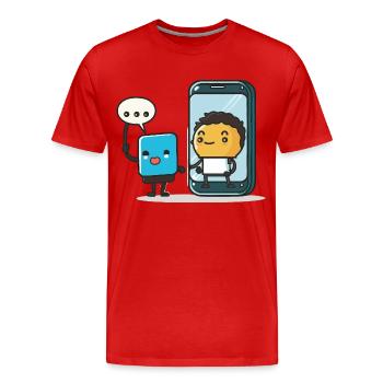 Smart Living - Men's Premium Organic T-Shirt - red - Front - Damien (186cm)