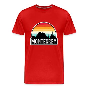 Monterrey Mexiko Flagge Skyline Reisesouvenir - Männer Premium Bio T-Shirt - Rot - Vorne - Damien (186cm)