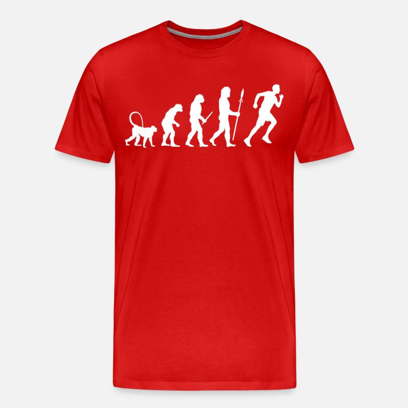 Jogger Evolution - Männer Premium Bio T-Shirt - Rot