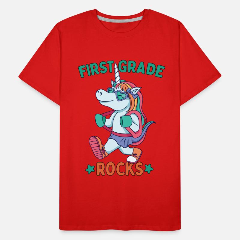 Hello 1st Grade - Hello First Grade Rocks Männer Premium Bio T-Shirt