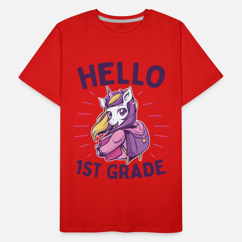 Hello 1st Grade - Hello First Grade Rocks Männer Premium Bio T-Shirt