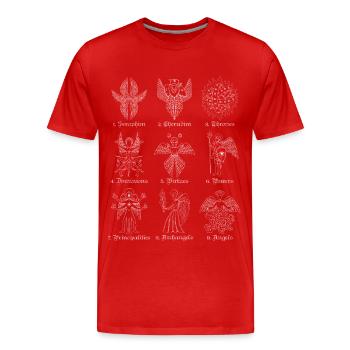 Biblically accurate angels nine ranks of angel - Men's Premium Organic T-Shirt - red - Front - Damien (186cm)
