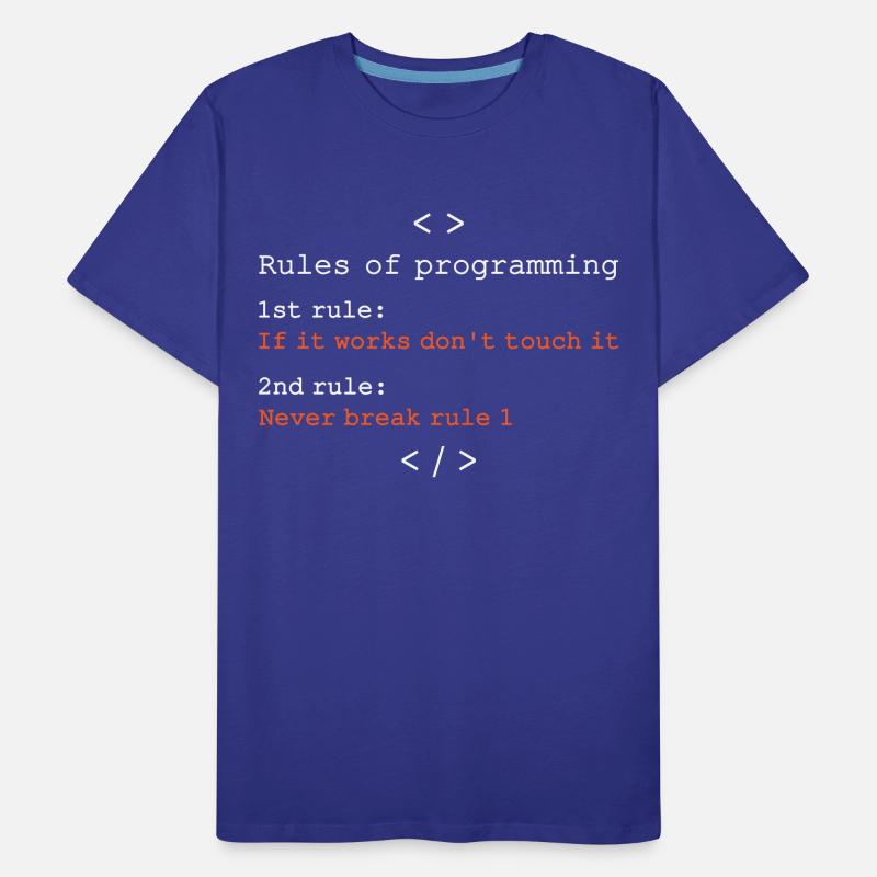Regeln der Programmierung Männer Premium Bio T-Shirt