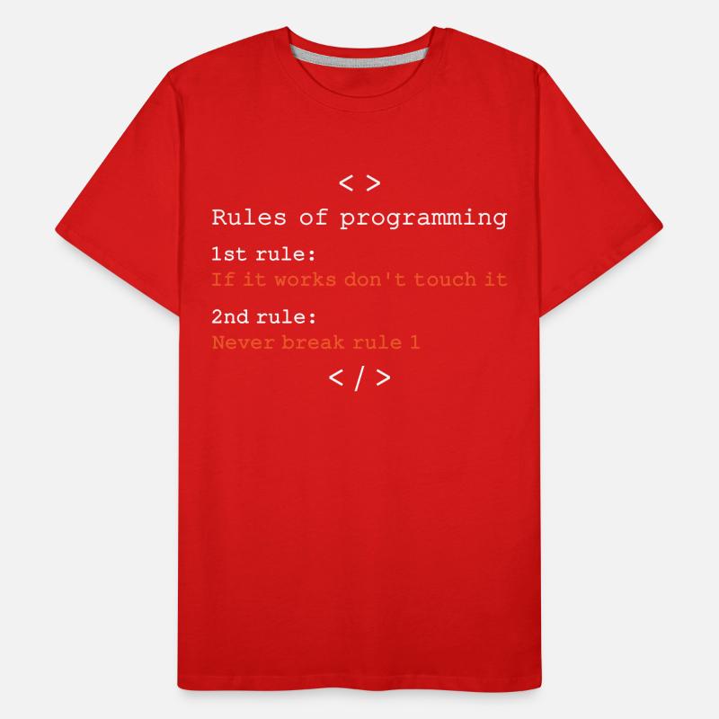 Règles de programmation T-shirt bio Premium Homme