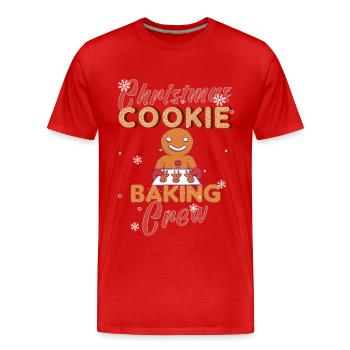 Christmas Baking Cookies Cookie Cookie Merry - Men's Premium Organic T-Shirt - red - Front - Damien (186cm)