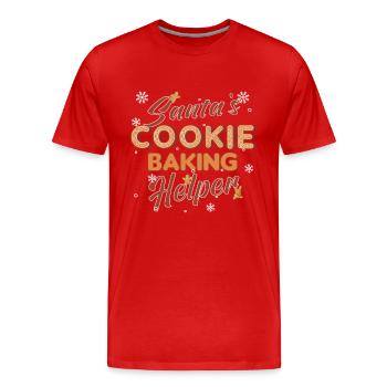 Christmas Baking Cookies Cookie Cookie Merry - Men's Premium Organic T-Shirt - red - Front - Damien (186cm)
