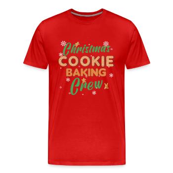 Christmas Baking Cookies Cookie Cookie Merry - Men's Premium Organic T-Shirt - red - Front - Damien (186cm)