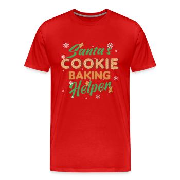 Christmas Baking Cookies Cookie Cookie Merry - Men's Premium Organic T-Shirt - red - Front - Damien (186cm)