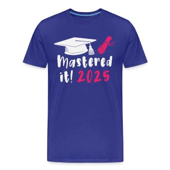 Mastered It 2025 Masters Degree Graduation 2025 - Männer Premium Bio T-Shirt - Königsblau - Vorne - Damien (186cm)