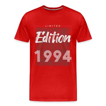 Légende du 30e anniversaire depuis 1994 - T-shirt bio Premium Homme - rouge - Devant - Damien (186cm)
