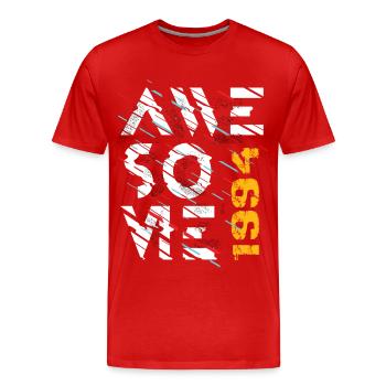 Légende du 30e anniversaire depuis 1994 - T-shirt bio Premium Homme - rouge - Devant - Damien (186cm)