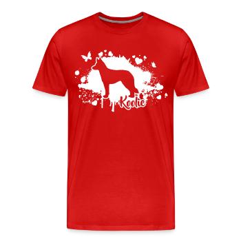 Koolie Dogs Dog Breed Wilsigns - Men's Premium Organic T-Shirt - red - Front - Damien (186cm)