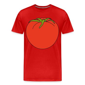 Tomate - T-shirt bio Premium Homme - rouge - Devant - Damien (186cm)