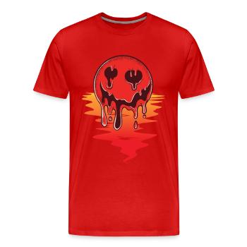 Sommer Sonne Temperatur Hitze Sonnenschein heiß - Männer Premium Bio T-Shirt - Rot - Vorne - Damien (186cm)