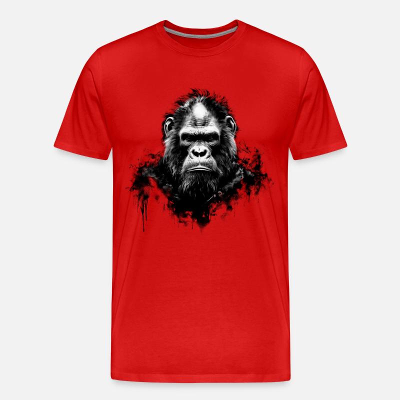 Silverback - Männer Premium Bio T-Shirt - Rot