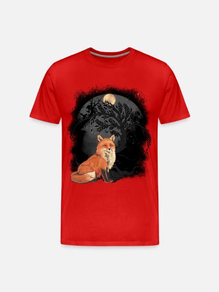 Mystic Fox Foxes - Men's Premium Organic T-Shirt - red