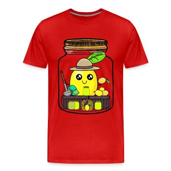 Lemon Lemtonen Juice Vendor Lemon Child - Men's Premium Organic T-Shirt - red - Front - Damien (186cm)