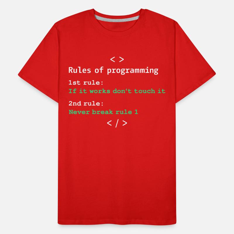 Règles de programmation T-shirt bio Premium Homme