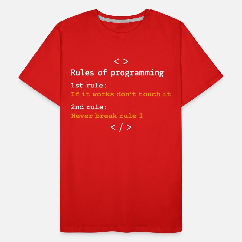 Règles de programmation T-shirt bio Premium Homme