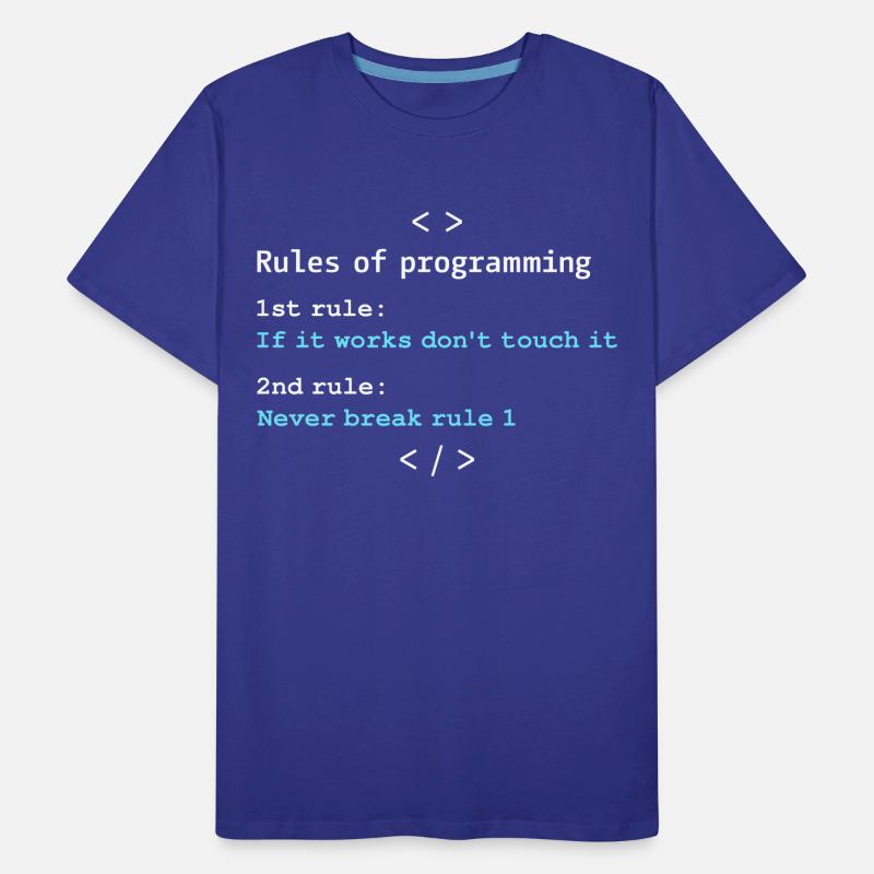 Règles de programmation T-shirt bio Premium Homme