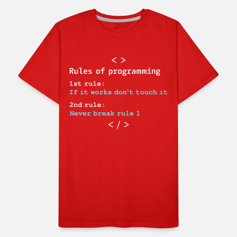 Règles de programmation T-shirt bio Premium Homme