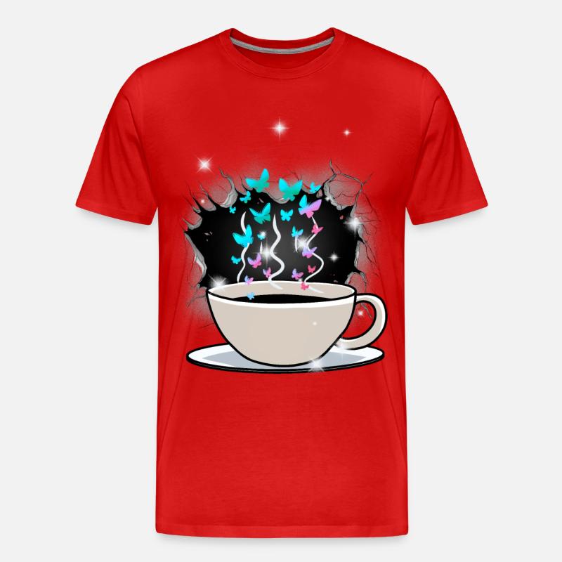 Kaffee Kaffeetasse Koffein - Männer Premium Bio T-Shirt - Rot