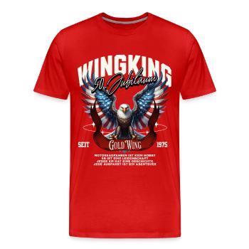 Goldwing King 50 Anniversaire 1975 - T-shirt bio Premium Homme - rouge - Devant - Damien (186cm)