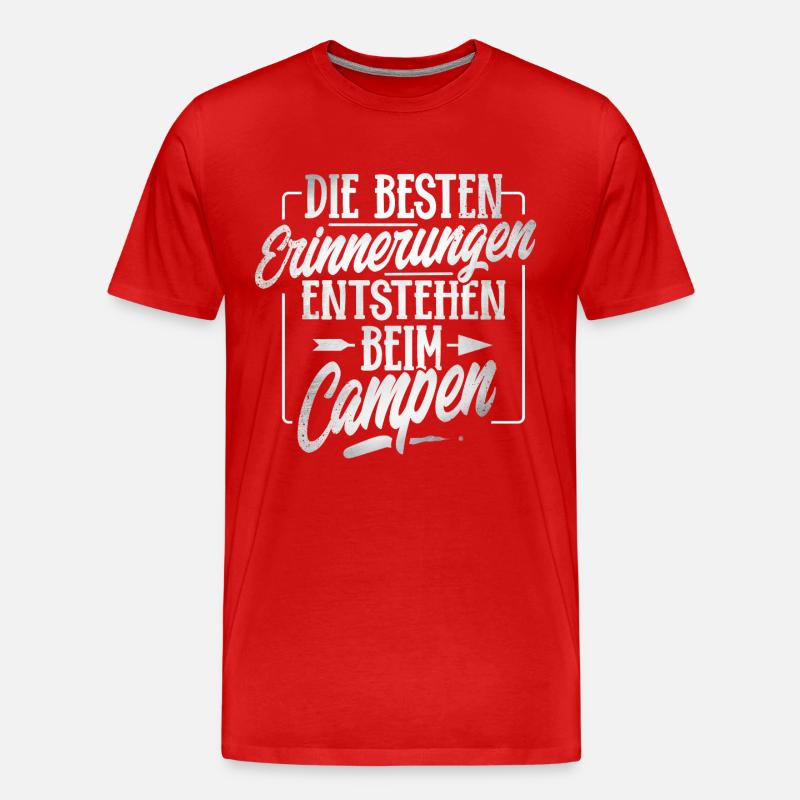 Camping - Männer Premium Bio T-Shirt - Rot