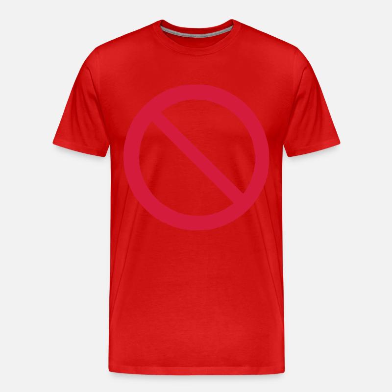 Verbot - Männer Premium Bio T-Shirt - Rot