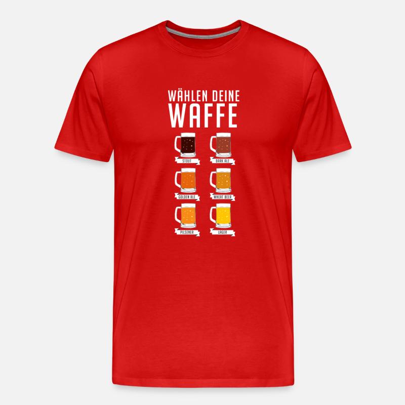 Wähle deine Waffe - Männer Premium Bio T-Shirt - Rot