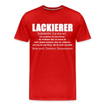 Lackierer - Lackierer Definition - Männer Premium Bio T-Shirt - Rot - Vorne - Damien (186cm)