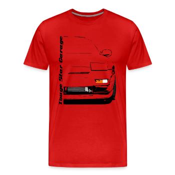 200SX - Männer Premium Bio T-Shirt - Rot - Vorne - Damien (186cm)