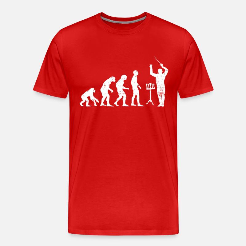 Dirigent Evolution Musiker Geschenkidee - Männer Premium Bio T-Shirt - Rot