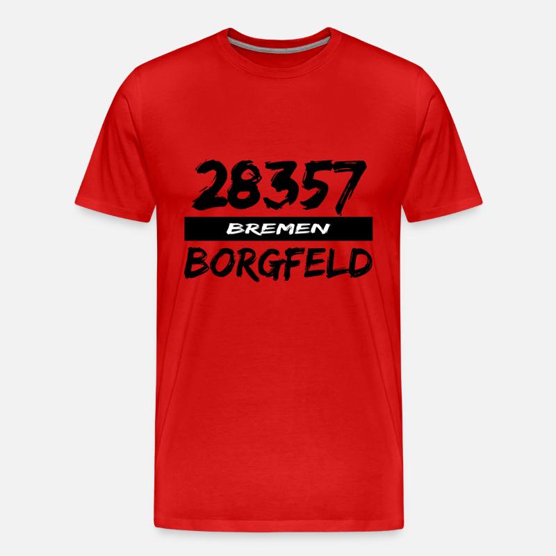 28357 Borgfeld - Männer Premium Bio T-Shirt - Rot