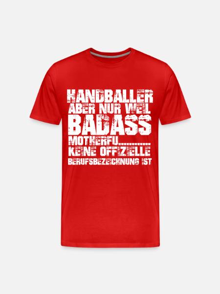 Handballer - Männer Premium Bio T-Shirt - Rot