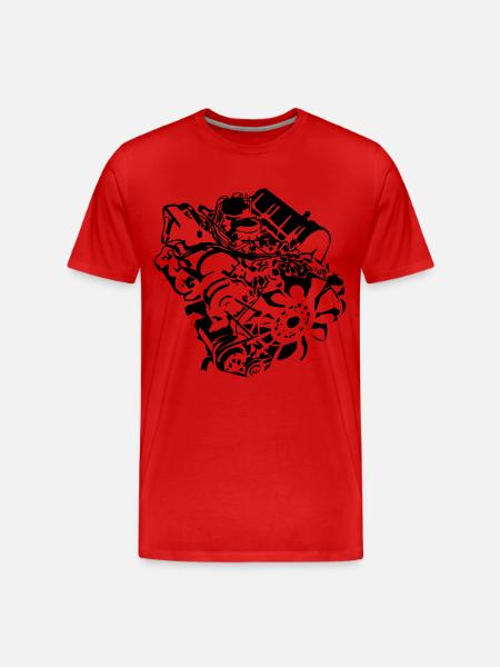 V8_Motor - Men's Premium Organic T-Shirt - red
