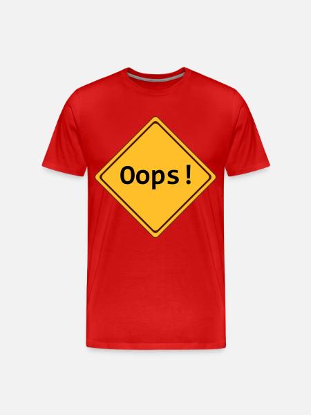 error, oops !, customizable - Men's Premium Organic T-Shirt - red