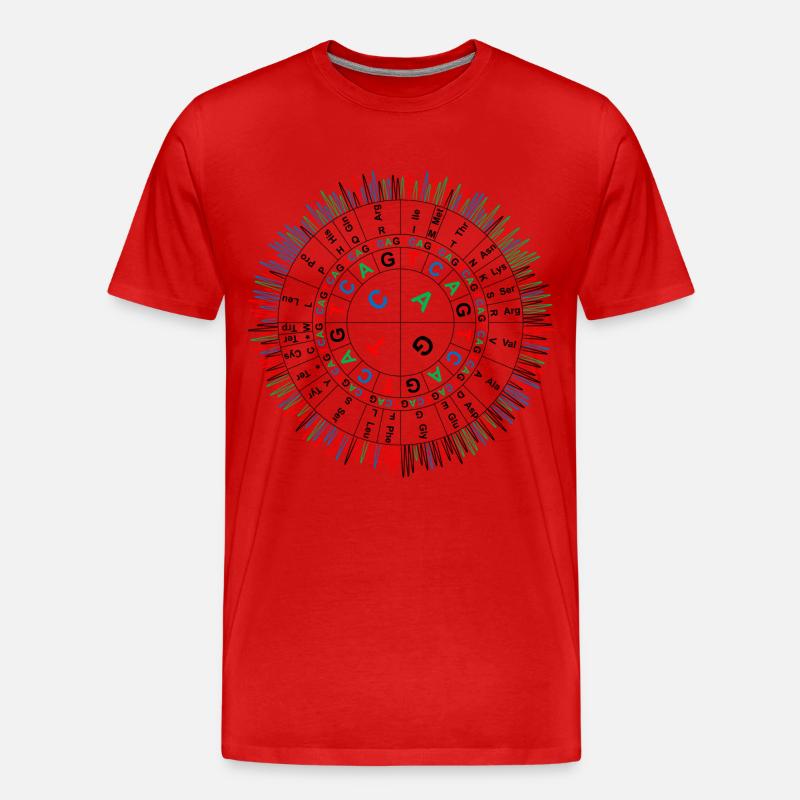Sanger Codon Kreis - Männer Premium Bio T-Shirt - Rot
