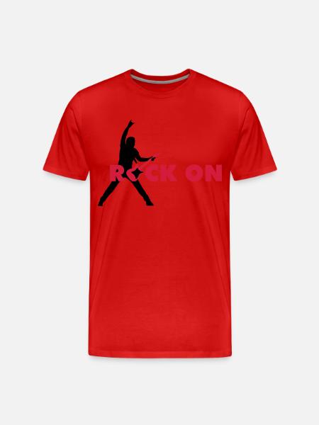 rock_on_b_2c - T-shirt bio Premium Homme - rouge