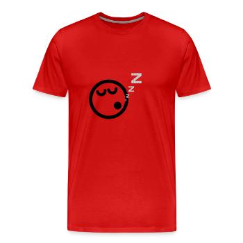 tired emoji - T-shirt bio Premium Homme - rouge - Devant - Damien (186cm)